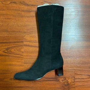 Ann Taylor Loft black Swede boots